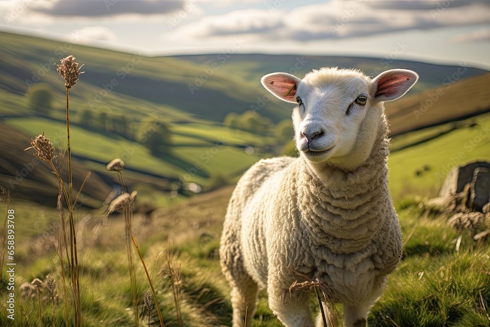 Fototapeta premium Sheep in the Countryside.