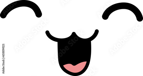 Spoiled kawaii cute face illustration