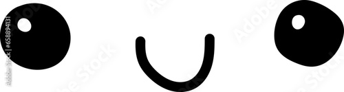 Smile kawaii cute face illustration