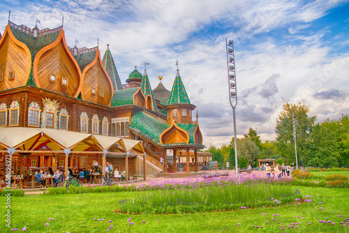 Moscow, Russia - August 27, 2023 : The wooden palace of Tsar Alexei Mikhailovich in Kolomenskoye photo