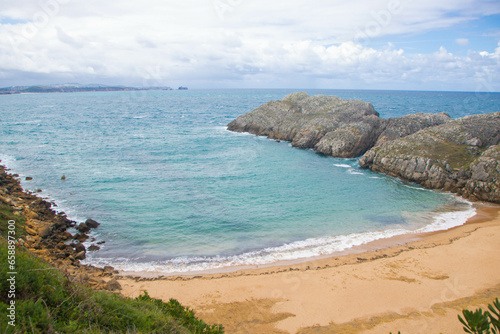 Landscape of costa quebrada in Cantabria