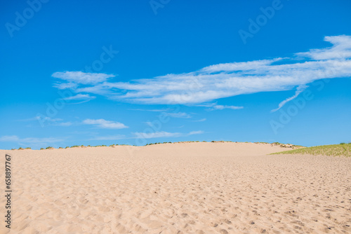 Sand dunes of Sleeping Bear Dunes National Lakeshore in Michigan.