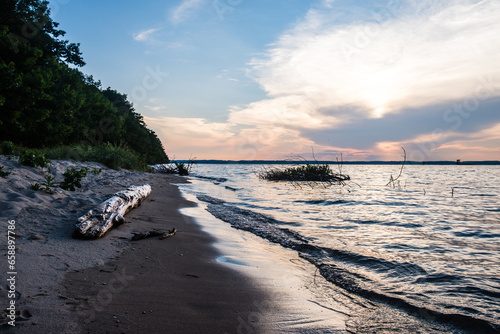 Sunset over Lake Michigan, near Traverse City. photo