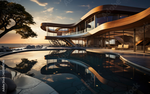 A modern futuristic family home