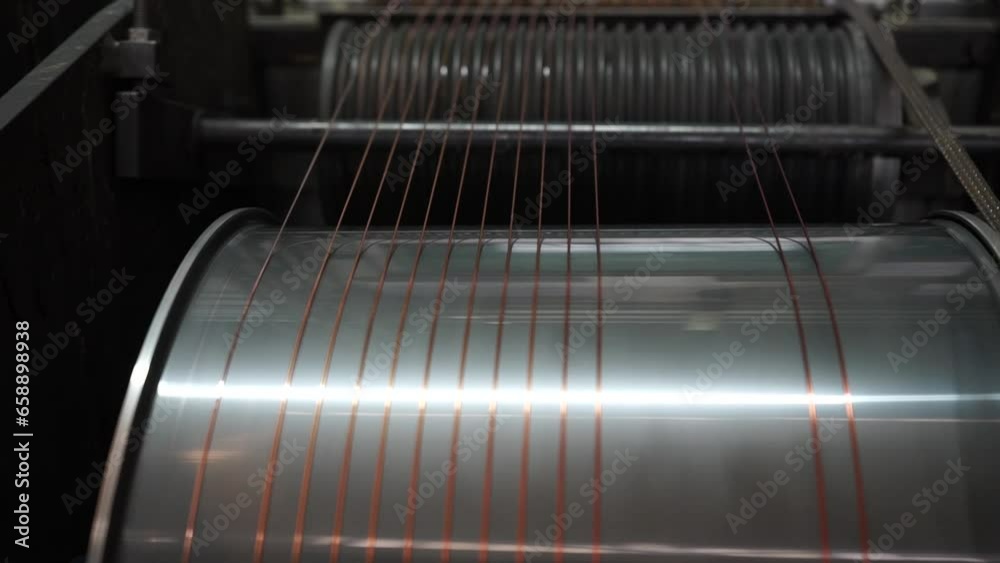 Copper wire is covered with protective layer of varnish. Winding Wire Coating Insulation, Enameled Wire Insulation Varnish. Coil winder machine with jackshafts copper wire drawing die
Copper wire is covered with protective layer of varnish. Winding Wire Coating Insulation, Enameled Wire Insulation Varnish. Coil winder machine with jackshafts copper wire drawing die