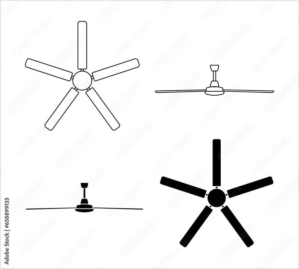 Ceiling Fan Icon Five Blade M_2302001 Ceiling Fan Icon Five Blade M_2302001