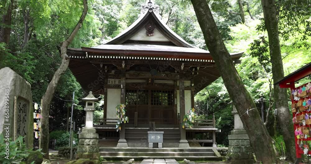 A sub temple of Japanese traditional temple JINDAIJI at the old fashioned street A sub temple of Japanese traditional temple JINDAIJI at the old fashioned street