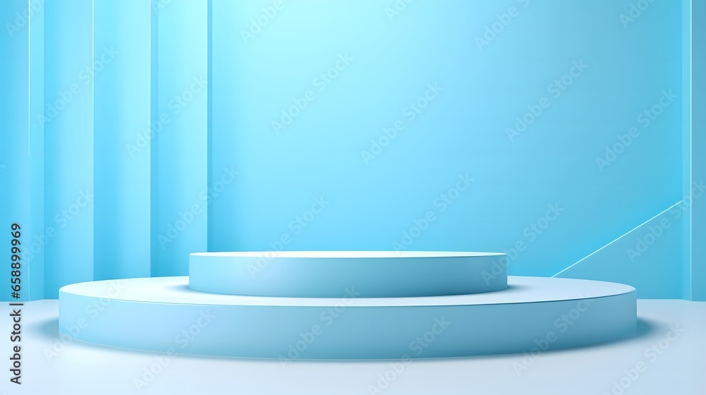 3d background product minimal podium scene with light blue color. podium in blue background. product presentation, mock up, show cosmetic product, Podium, stage pedestal or platform 3d background product minimal podium scene with light blue color. podium in blue background. product presentation, mock up, show cosmetic product, Podium, stage pedestal or platform