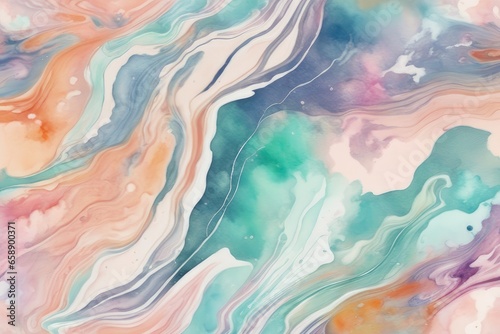 watercolor of pastel ink colors colorful marble background abstract paint slash pattern