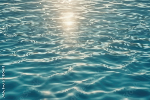water surface with sun light reflection and ripples on surface background sparkling sunlight shine