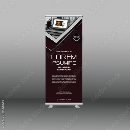 new business roll up display standee for presentation purpose