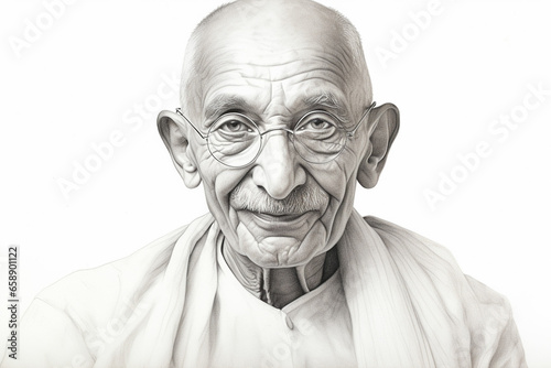 Gandhi in hand writing