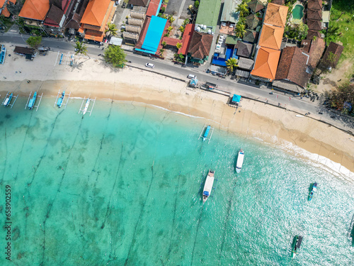 Obraz na płótnie Wonderful high quality photograph from above of a Balinese beach