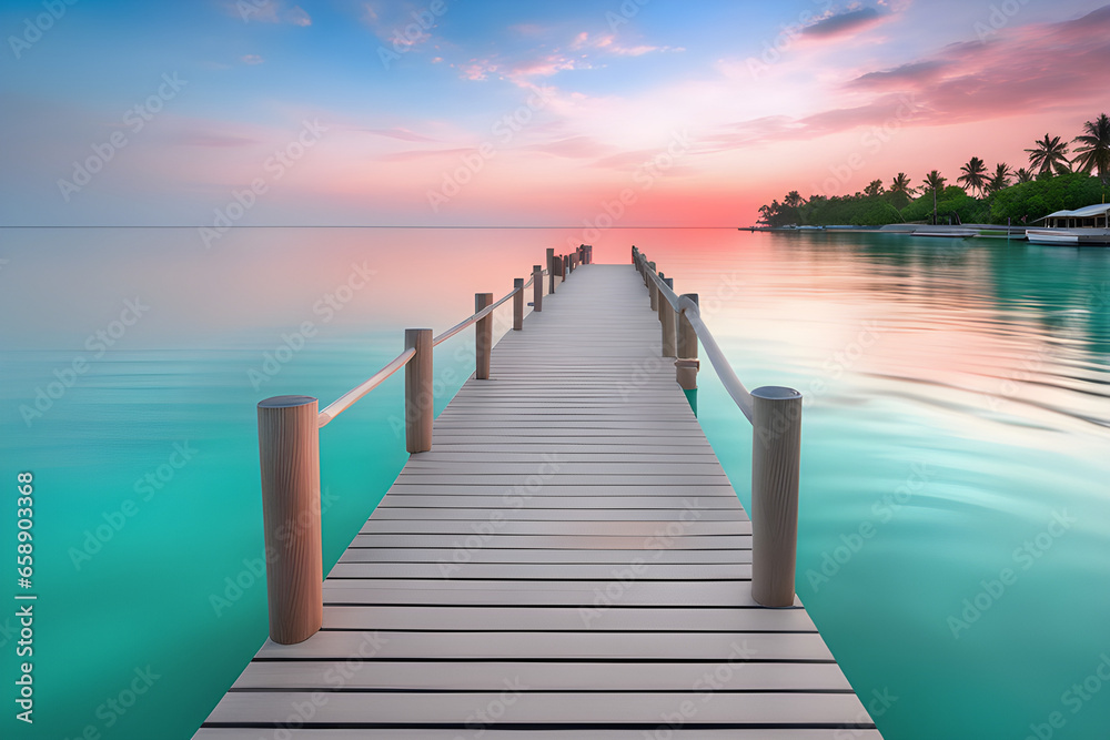 jetty at sunset