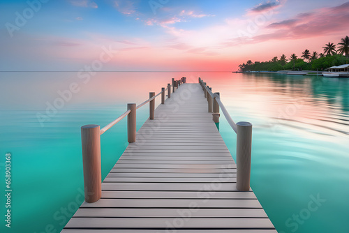 jetty at sunset