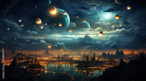 Alien cities, scifi, science fiction, other worlds, cities on other planets, sci-fi cities, surreal buildings
 #658904177
