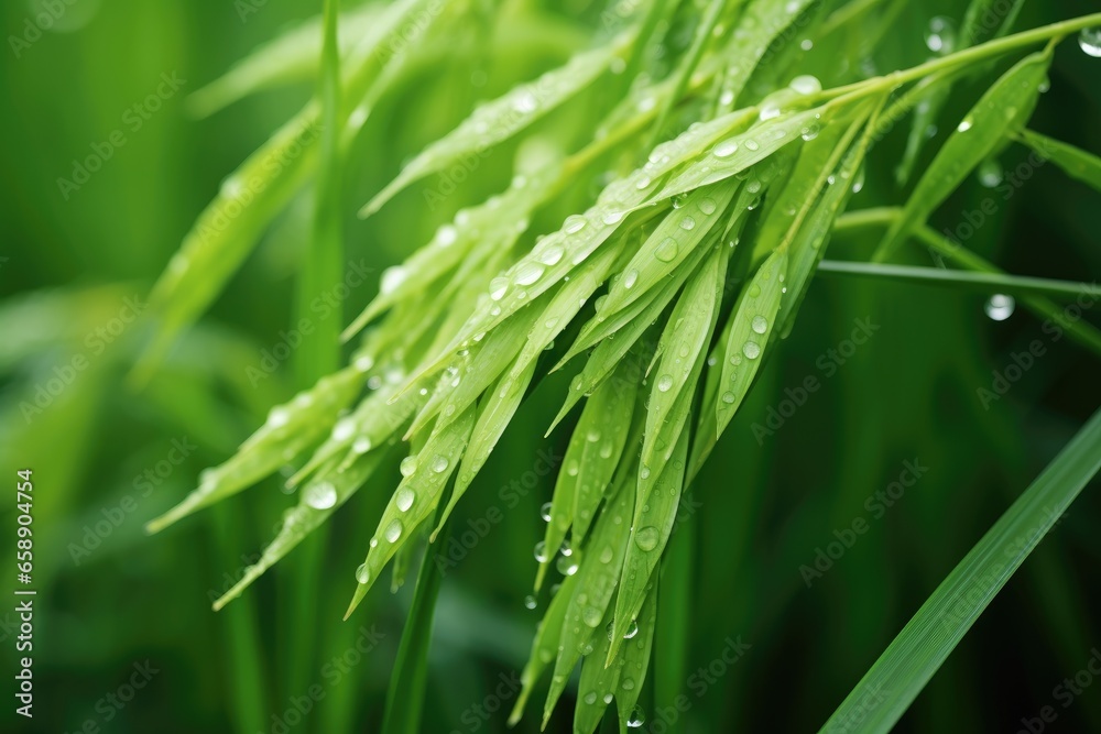Fresh green grass with water drops close up. Fresh green grass with water drops close up.