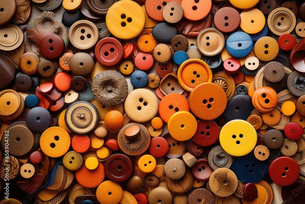 Painted designer wooden buttons Painted designer wooden buttons