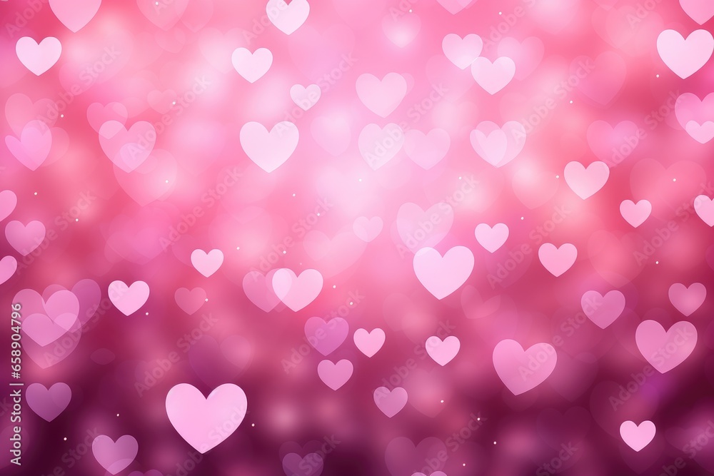 Abstract pink background with small hearts.