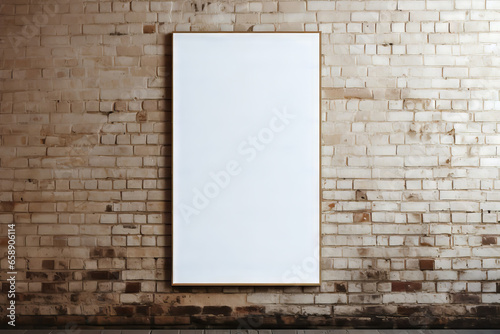blank sign on wall