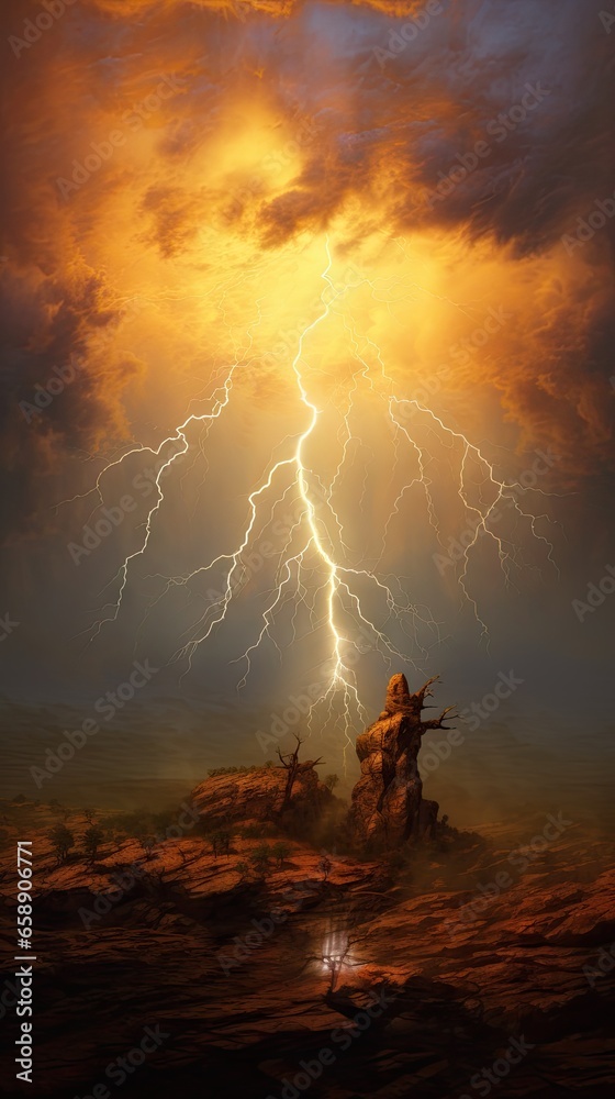 Fototapeta premium thunder storm in the sky