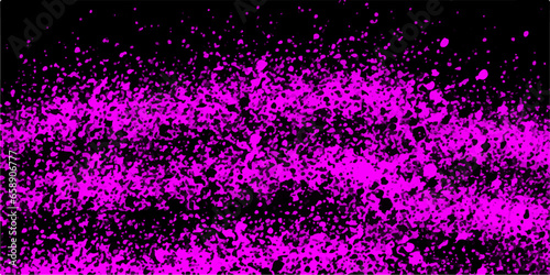 Abstract pink and black powder splatted snow background, Freeze motion of color powder exploding/throwing color powder, color glitter texture on white background