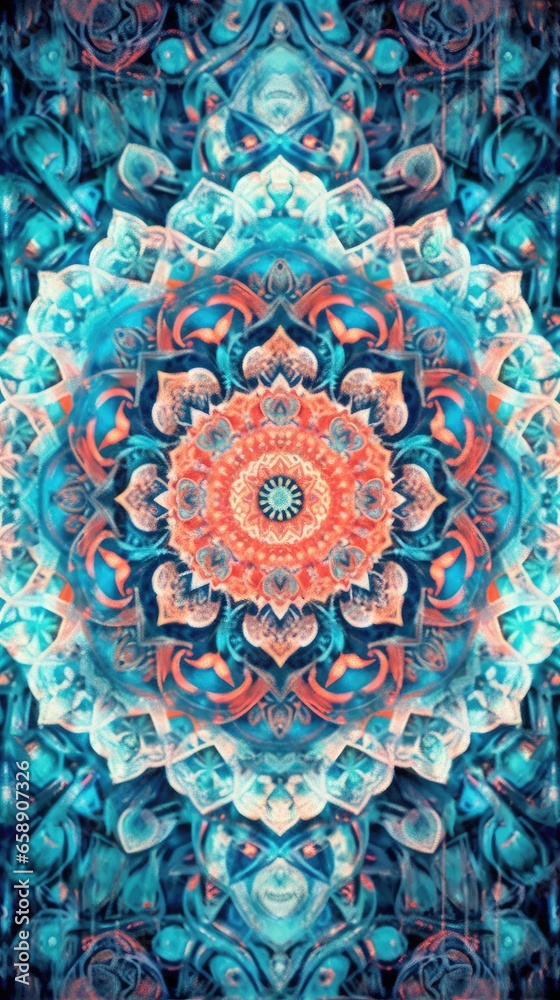 neon mandala background