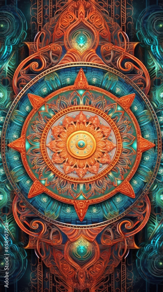 neon mandala background neon mandala background