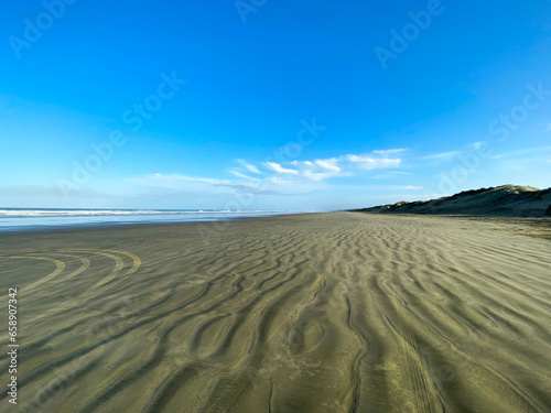 Ninety Mile Beach located North Island of New Zealand