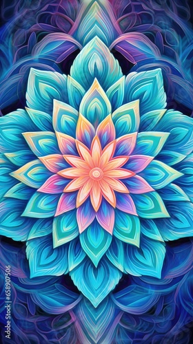 neon mandala background