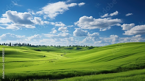 Green fields  natural views  clear skies