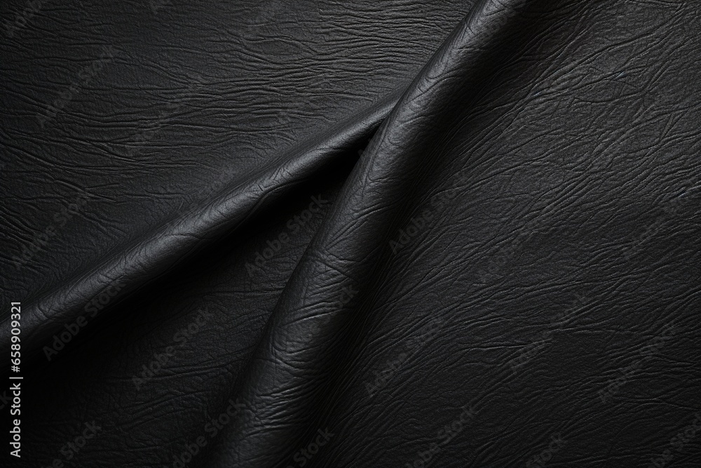 Fototapeta premium Elegant Black Background with Textured Fabric or Leather Corner