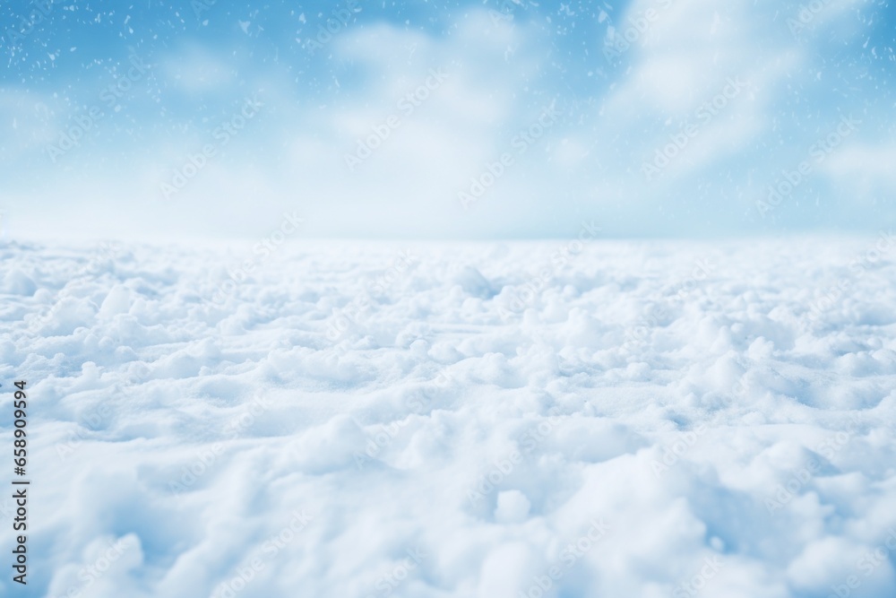  Winter Wonderland: Pure Fluffy Snow Texture with a Bluish Tint