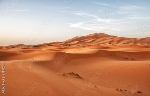Fototapeta Naklejka Na Ścianę i Meble -  Morocco. Sand dunes of Sahara desert