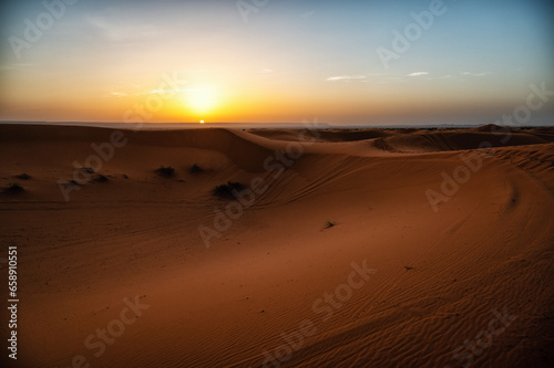 Picturesque dunes in the Erg Chebbi desert  Morocco