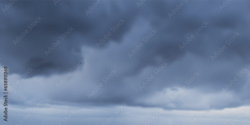 Dramatic autumn sky, stormy clouds in dark sky, vector background - obrazy, fototapety, plakaty 