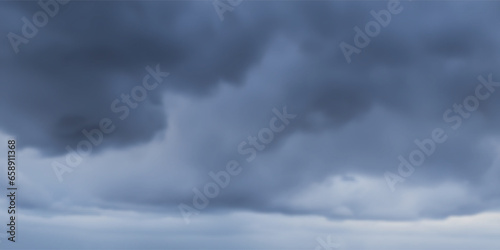 Obraz na płótnie Dramatic autumn sky, stormy clouds in dark sky, vector background