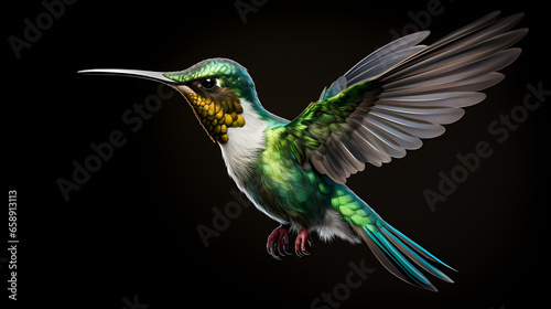 Graceful hummingbird, realistic yet endearingly fluffy © Manuel