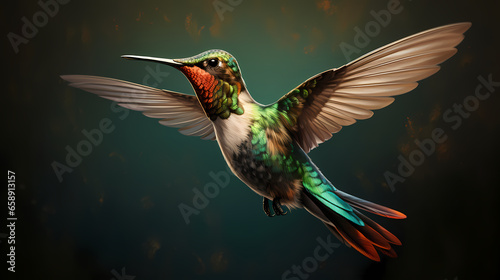 Graceful hummingbird, realistic yet endearingly fluffy © Manuel