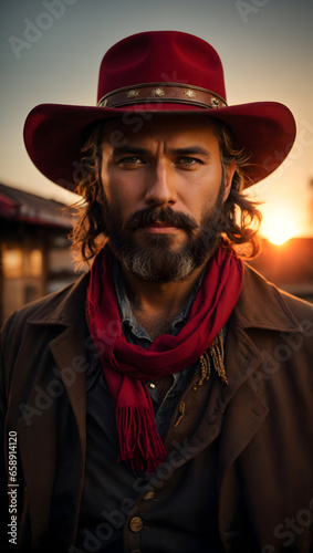 portrait of a cowboy with a hat