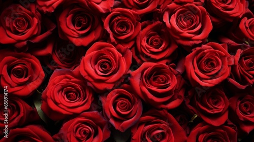 Natural red roses background