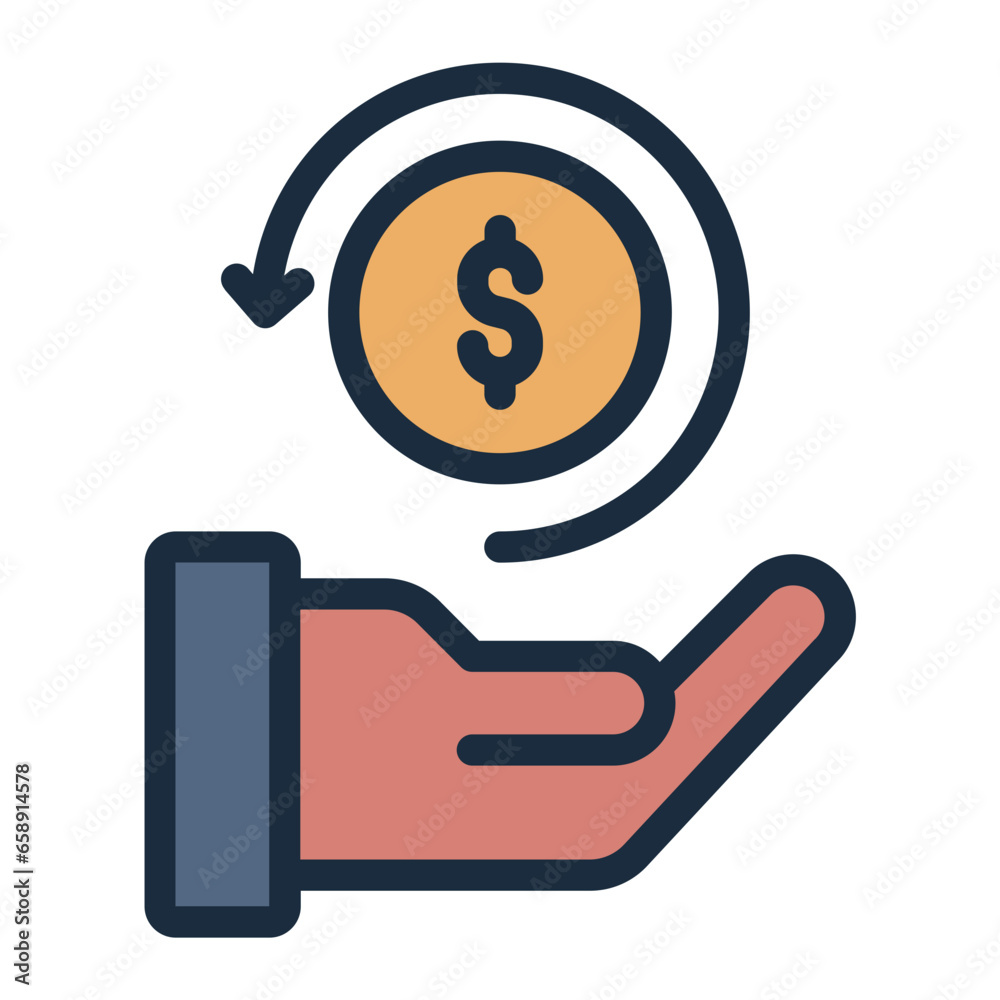 Reimbursement filled line icon