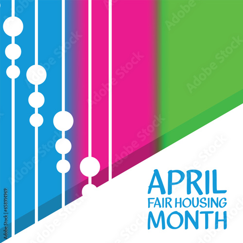 Fair Housing Month . Design suitable for greeting card poster and banner