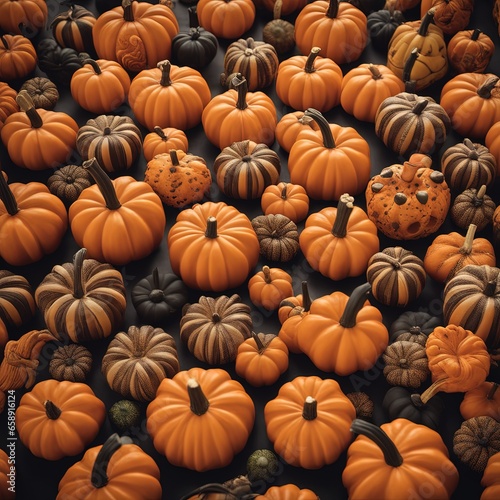 Dark and Orange Pumpkins  for sale at market  Pumpkins Photography  Generative AI
