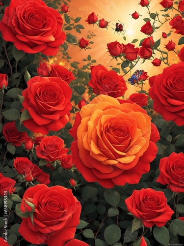 beautiful red rose flower for valentines day wish and romantic flower 