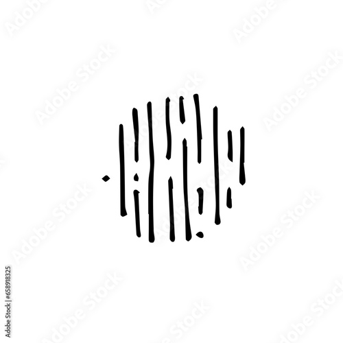 Abstract hand drawn line organic pattern