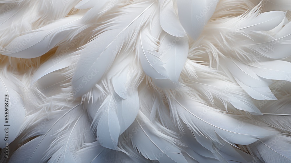 Fototapeta premium Bird feathers. Realistic feathers.