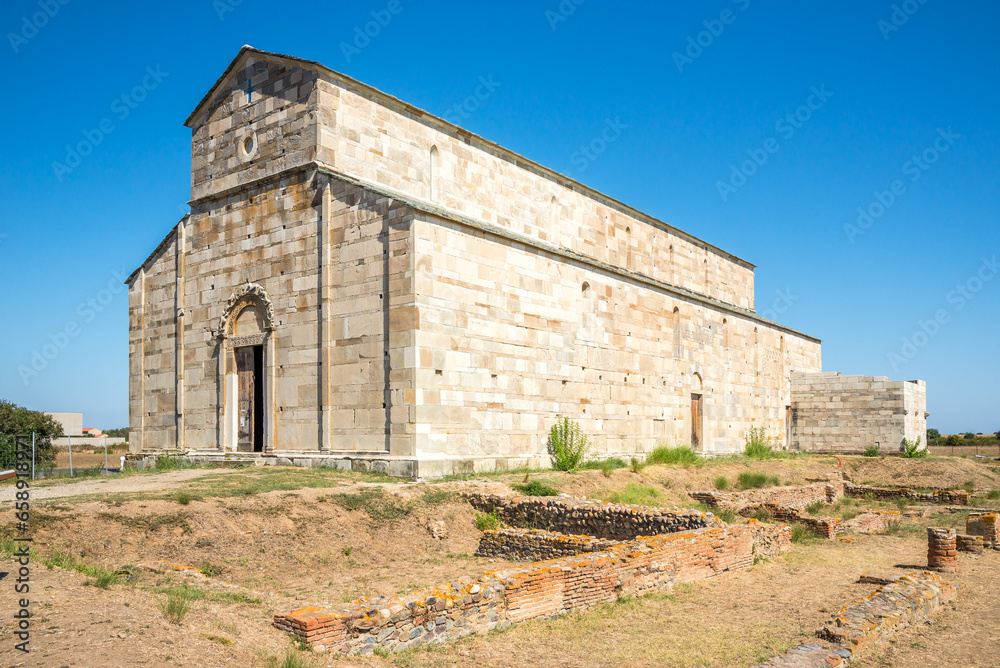 View at the Anciebt church of Santa Maria Assunta in Lucciana - Corsica - France