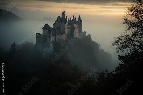 Ancient Castle s Secrets Revealed in the Twilight Haze