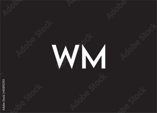 wm letter logo and monogram design